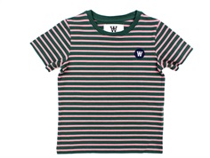 Wood Wood t-shirt Ola faded green/rose stripes